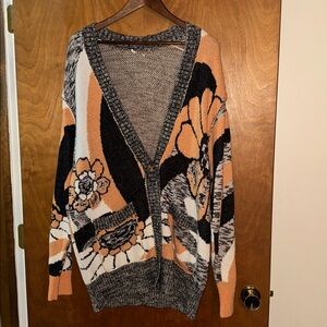 LIKE NEW Free People Multicolor Floral Cardigan